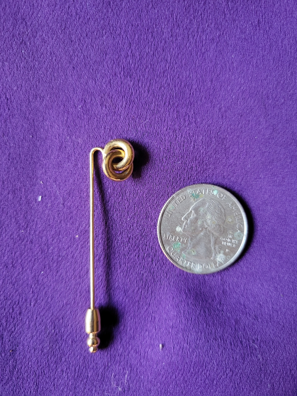 Gold Knot Stick Pin - Women's Jewelry